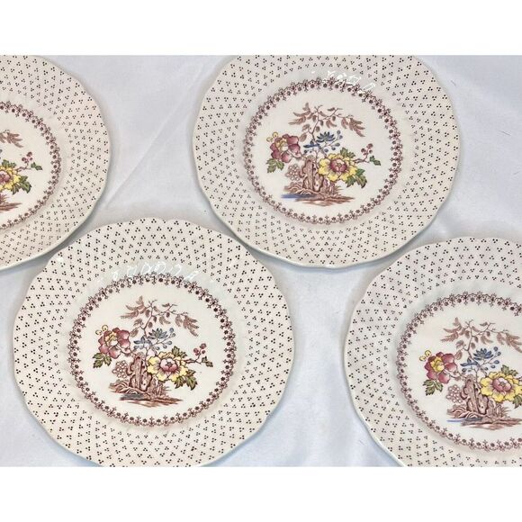 Royal Doulton England Grantham 5 Bread Dessert Plates Farmhouse Vintage - Picture 4 of 6